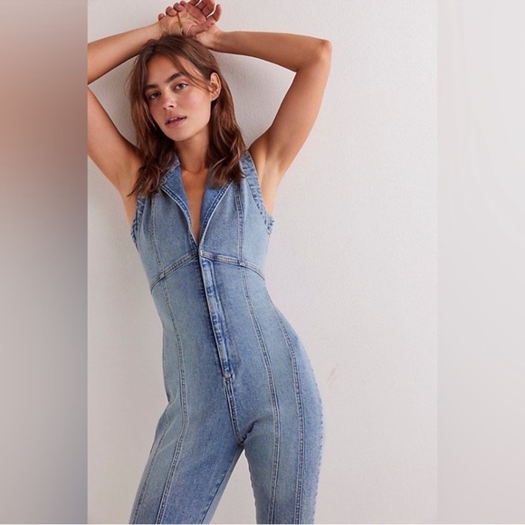 NWOT free people CRVY Ring The Alarm One-Piece jumpsuit - Picture 3 of 16